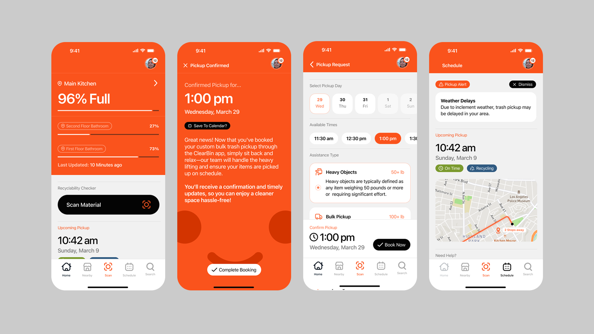 ClearBin Wireframes 1